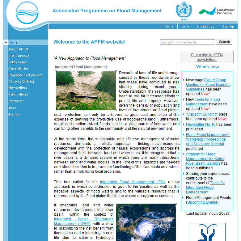 APFM (WMO) - Associated Programme on Flood Management
