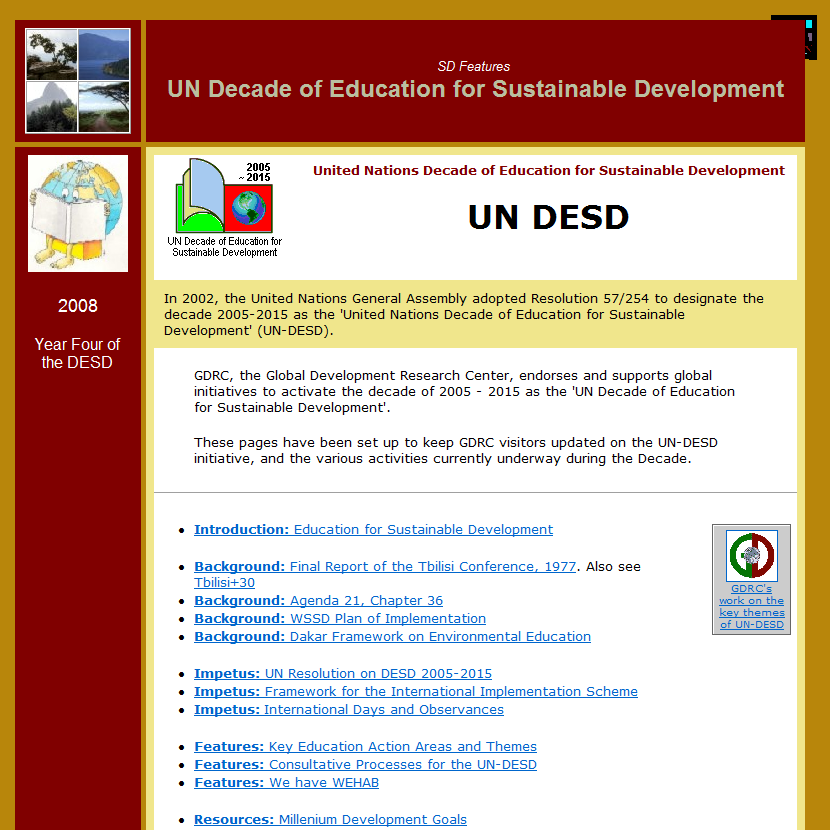 United Nations decade of education for sustainable development (un-desd)