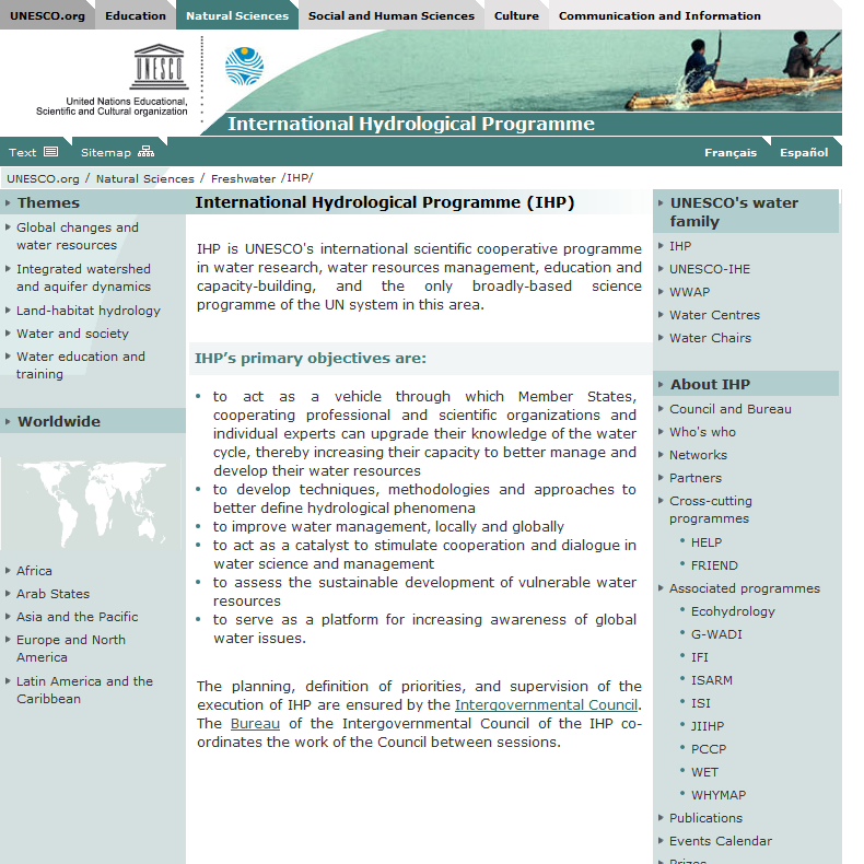 International Hydrological Programme: IHP
